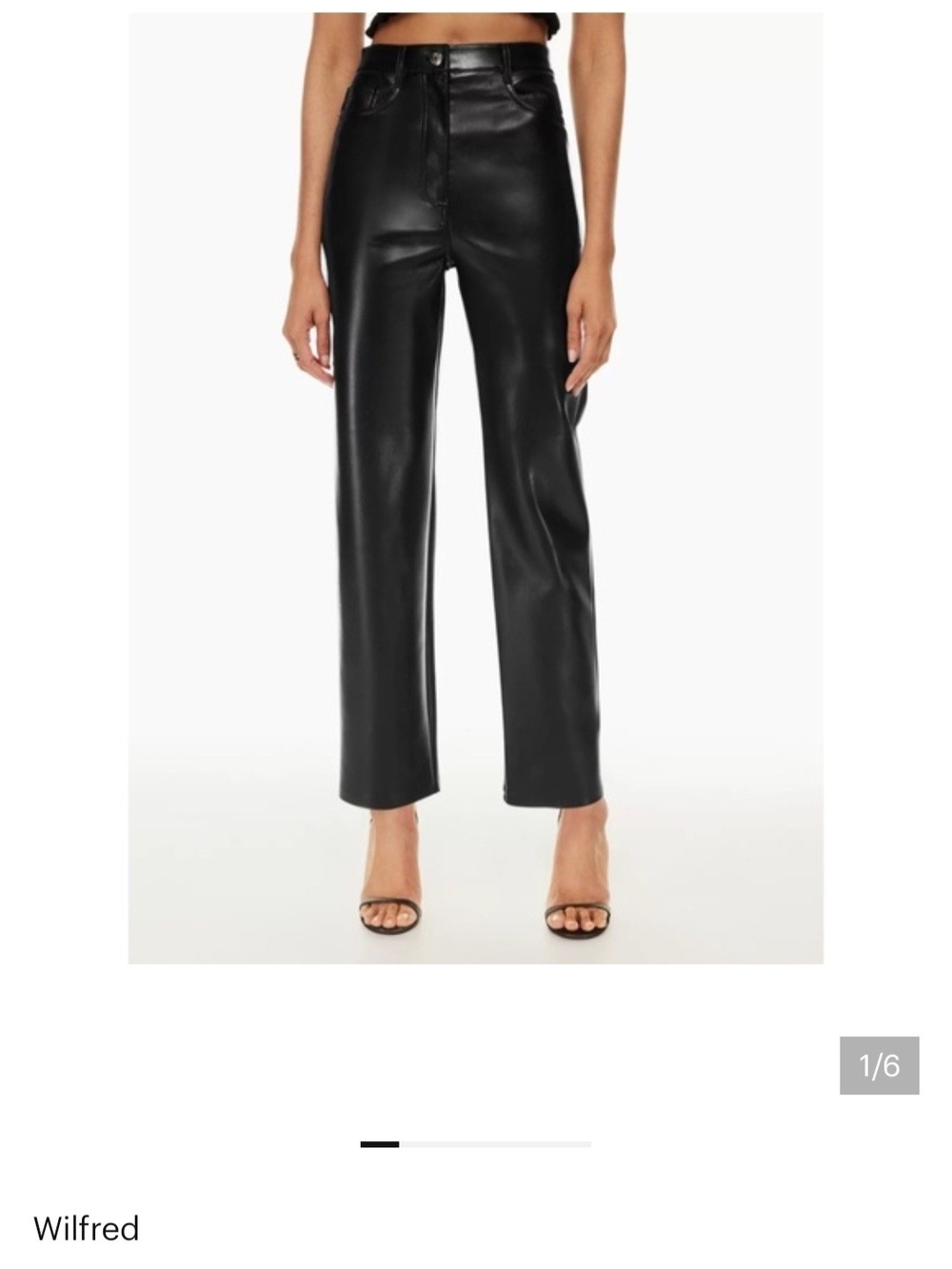 Aritzia Wilfred The Melina™ Pant High-Waisted Vegan Leather Pants Size 6